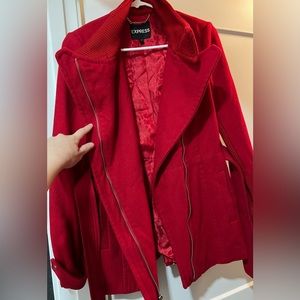 Red Wool Express Coat